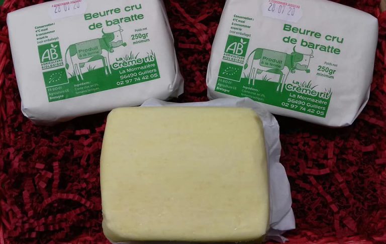 Beurre cru de baratte bio et local La Crème Rit